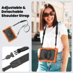 Turntable Holder Silicone Hybrid PC Tablet Case with Shoulder Strap, For Xiaomi Redmi Pad 2 - Image 7