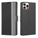 Twill Texture Side Button Leather Phone Case, For iPhone 16 Pro Max, For iPhone 16 Pro, For iPhone 16 Plus, For iPhone 16