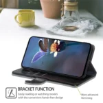 Geometric Stitching Leather Phone Case, For iPhone 16 Pro Max, For iPhone 16 Pro, For iPhone 16 Plus - Image 3