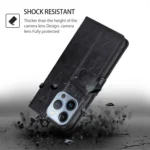 Geometric Stitching Leather Phone Case, For iPhone 16 Pro Max, For iPhone 16 Pro, For iPhone 16 Plus - Image 4