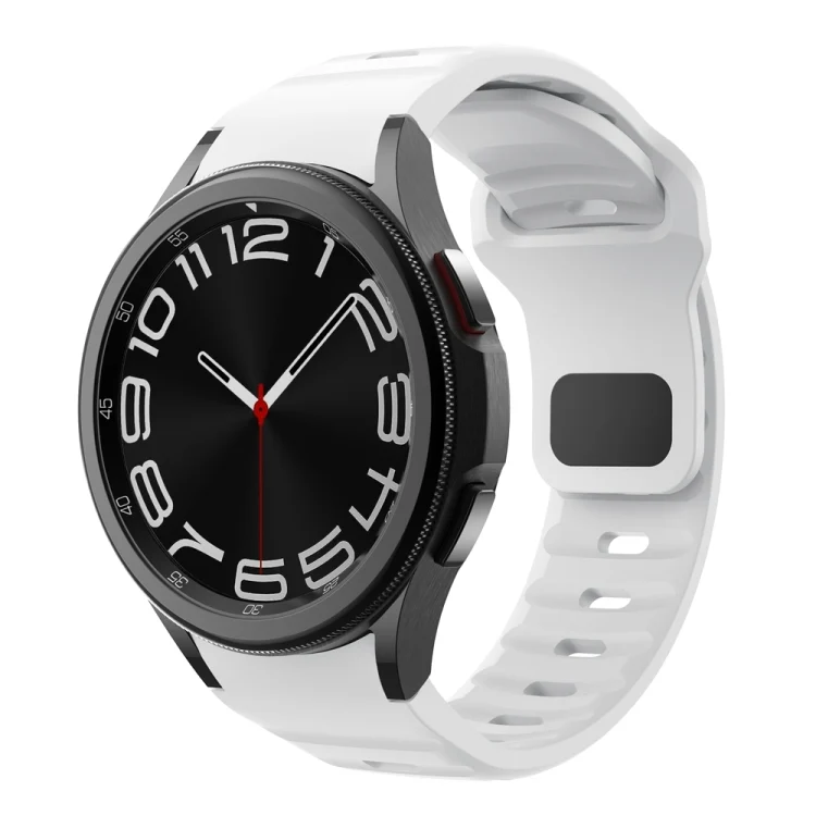 Wave Texture Reverse Buckle Silicone Watch Band