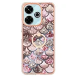 Electroplating Pattern IMD TPU Shockproof Case with Rhinestone Ring Holder, For Redmi 13 4G - Image 2
