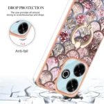 Electroplating Pattern IMD TPU Shockproof Case with Rhinestone Ring Holder, For Redmi 13 4G - Image 4