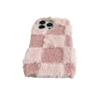 Square Grid Plush TPU Phone Case, For iPhone 14 Pro, For iPhone 14 Pro Max - Image 4