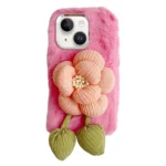 Cloth Flower Plush TPU Phone Case, For iPhone 15 Plus, For iPhone 15, For iPhone 14 Plus, For iPhone 14, For iPhone 14 Pro, For iPhone 14 Pro Max