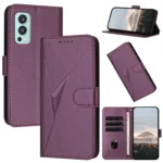 Triangle Pattern Buckle Clasp Leather Phone Case, For OnePlus Nord 2 5G, For OnePlus 9 Pro