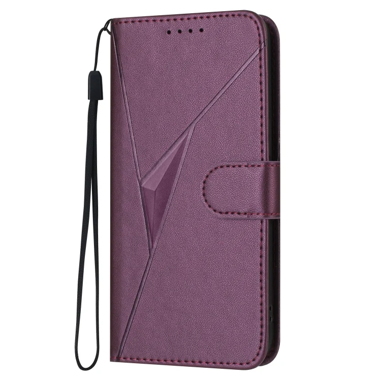 EDA007259406A_1.webp Triangle Pattern Buckle Clasp Leather Phone Case, For OnePlus Nord 2 5G, For OnePlus 9 Pro - Image 2