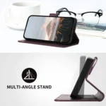 Triangle Pattern Buckle Clasp Leather Phone Case, For OnePlus Nord 2 5G, For OnePlus 9 Pro - Image 4