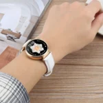 Silver Steel Buckle Genuine Leather Watch Band Wristband - Image 3