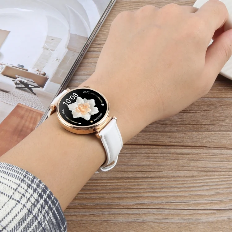 EDA0072613_B2.webp Silver Steel Buckle Genuine Leather Watch Band Wristband - Image 3