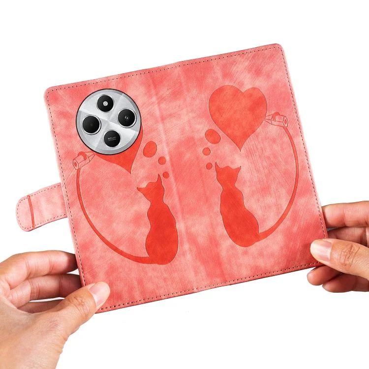 EDA007264103A_5.webp Pen Heart Cat Embossed Leather Phone Case, For Xiaomi Poco C75, For Xiaomi 14T Pro, For Xiaomi 14T - Image 6