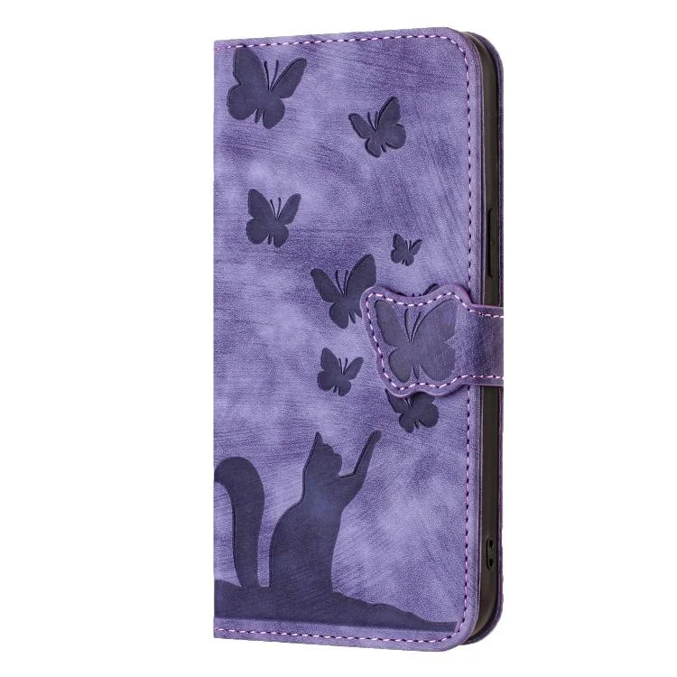 EDA007265303A_1.webp Butterfly Cat Embossing Flip Leather Phone Case, For Xiaomi Poco C75, For Xiaomi 14T Pro, For Xiaomi 14T - Image 2