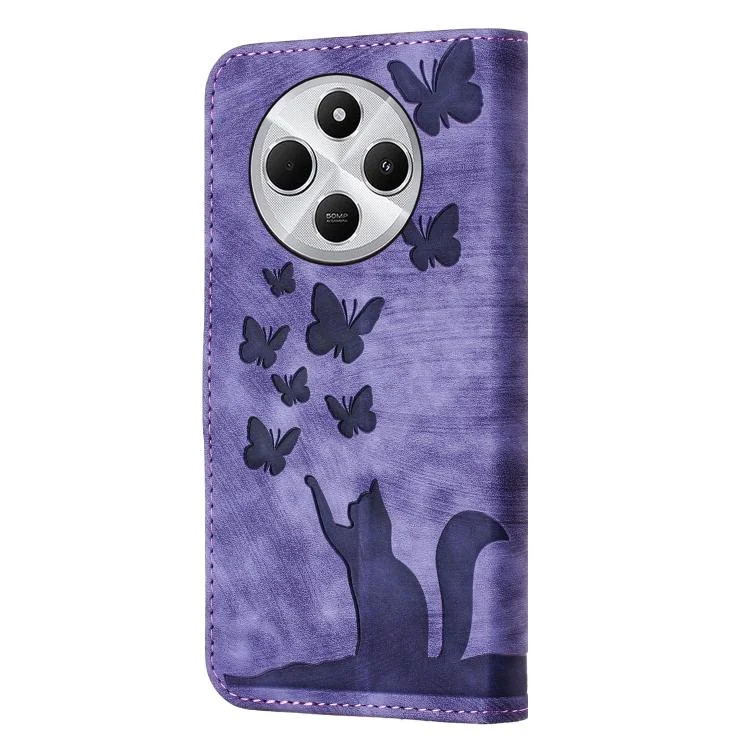 EDA007265303A_2.webp Butterfly Cat Embossing Flip Leather Phone Case, For Xiaomi Poco C75, For Xiaomi 14T Pro, For Xiaomi 14T - Image 3