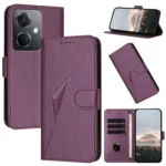 Triangle Pattern Buckle Clasp Leather Phone Case, For OPPO K11, For OPPO Reno10 5G Global