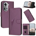Triangle Pattern Buckle Clasp Leather Phone Case, For OPPO Reno11 Global, For OPPO Reno11 Pro Global