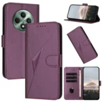Triangle Pattern Buckle Clasp Leather Phone Case, For OPPO Reno12 F 4G, For OPPO Reno12 Global