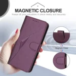 Triangle Pattern Buckle Clasp Leather Phone Case, For OPPO Find X8, For OPPO A80 - Image 5