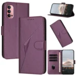 Triangle Pattern Buckle Clasp Leather Phone Case, For OPPO Reno14 Pro Global, For OPPO Reno14 Global