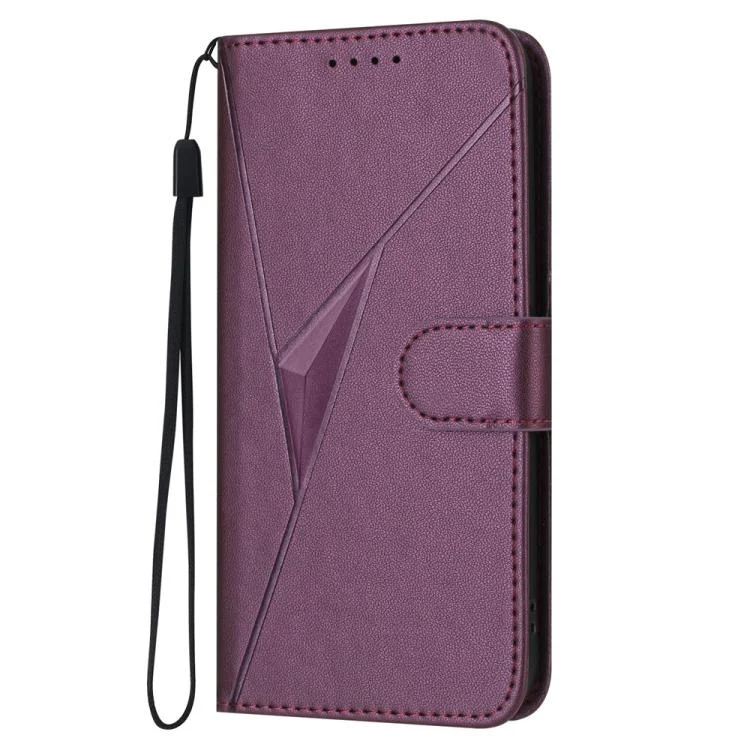 EDA007266145A_1.webp Triangle Pattern Buckle Clasp Leather Phone Case, For OPPO Reno14 Pro Global, For OPPO Reno14 Global - Image 2