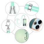 Electroplating Dual-side IMD Phone Case with Lanyard, For Redmi 13 4G - Image 5