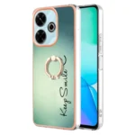 Electroplating Dual-side IMD Phone Case with Ring Holder, For Redmi 13 4G