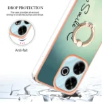 Electroplating Dual-side IMD Phone Case with Ring Holder, For Redmi 13 4G - Image 4
