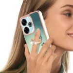 Electroplating Dual-side IMD Phone Case with Ring Holder, For Redmi 13 4G - Image 5