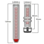 Two Color Steel Buckle Silicone Watch Band - Image 4