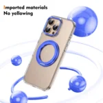 Ice-Cold Rotating Ring Holder PC MagSafe Phone Case, For iPhone 16 Pro Max, For iPhone 16 Pro, For iPhone 16 Plus - Image 2
