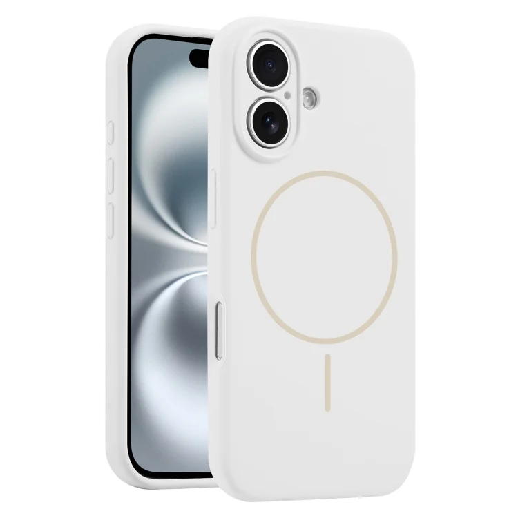 Fine Hole Liquid Silicone MagSafe Phone Case, For iPhone 16 Plus, For iPhone 16