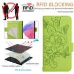 Embossed Rose RFID Anti-theft Leather Phone Case, For Redmi Note 14 4G 163.25mm, For Redmi Note 14 5G, For Redmi 14C 4G - Image 5