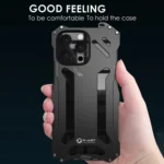 R-JUST RJ-17 Shockproof Armor Hollow Metal Phone Case, For iPhone 16 Pro Max, For iPhone 16 Pro, For iPhone 16 Plus, For iPhone 16 - Image 5