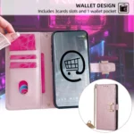 POLA Crossbody Chain I-Shape Buckle Sequins Leather Phone Case, For iPhone 15 Pro Max, For iPhone 15 Pro, For iPhone 15 Plus, For iPhone 15, For iPhone 14 Plus, For iPhone 14 - Image 4