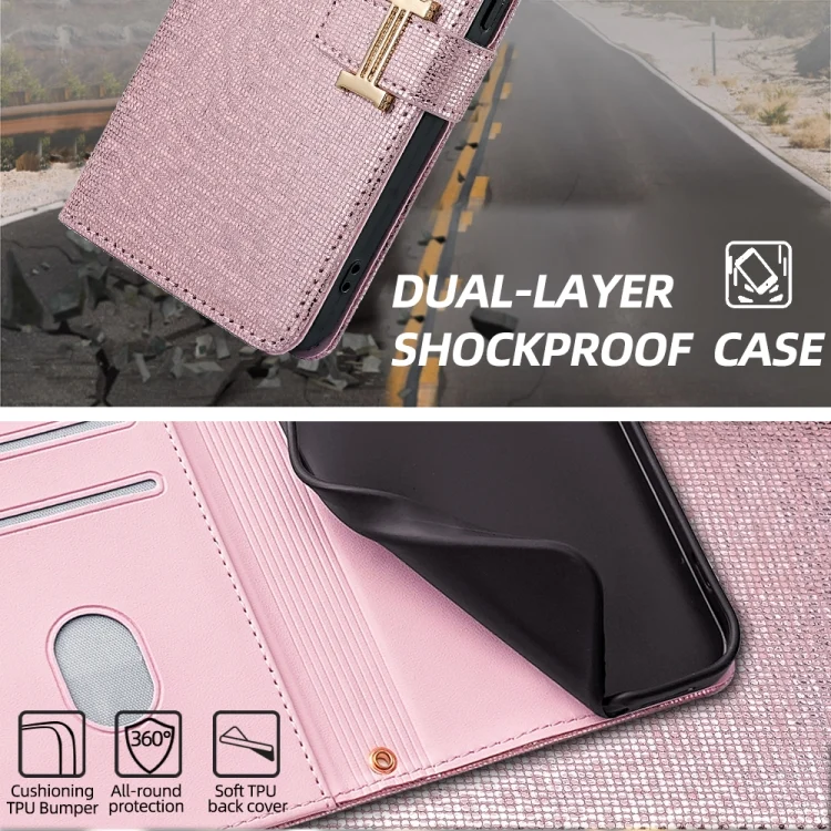 EDA007297401A_4.webp POLA Crossbody Chain I-Shape Buckle Sequins Leather Phone Case, For iPhone 15 Pro Max, For iPhone 15 Pro, For iPhone 15 Plus, For iPhone 15, For iPhone 14 Plus, For iPhone 14 - Image 5