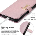 POLA Crossbody Chain I-Shape Buckle Sequins Leather Phone Case, For iPhone 15 Pro Max, For iPhone 15 Pro, For iPhone 15 Plus, For iPhone 15, For iPhone 14 Plus, For iPhone 14 - Image 7