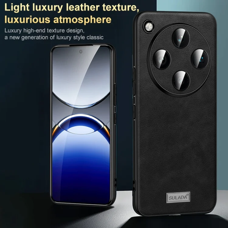 EDA0073045_B1.webp SULADA Shockproof TPU + Handmade Leather Phone Case, For OPPO Find X8, For OPPO Find X8 Pro - Image 2