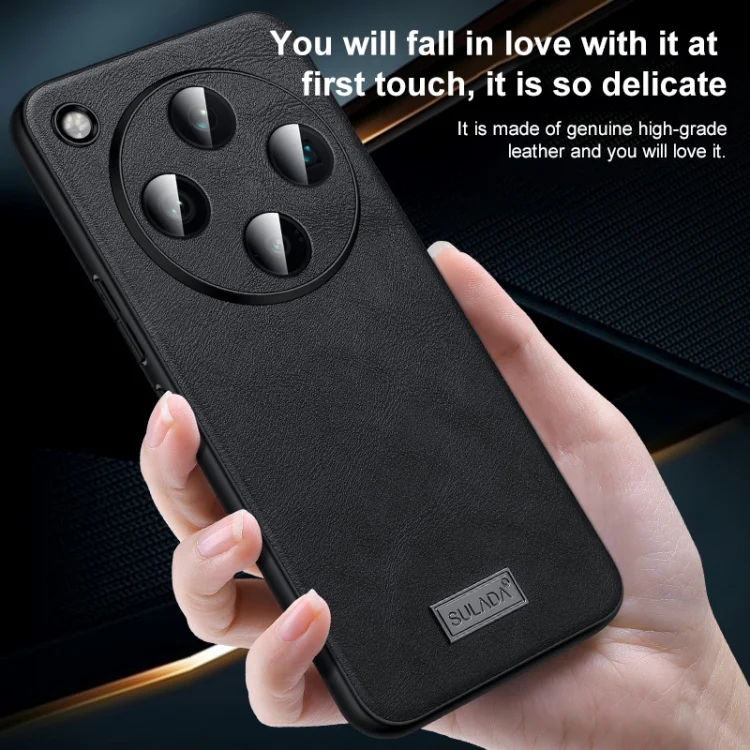 EDA0073045_B2.webp SULADA Shockproof TPU + Handmade Leather Phone Case, For OPPO Find X8, For OPPO Find X8 Pro - Image 3