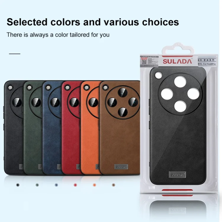 EDA0073045_B7.webp SULADA Shockproof TPU + Handmade Leather Phone Case, For OPPO Find X8, For OPPO Find X8 Pro - Image 8
