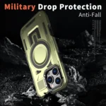 Shield Hollow Frame Holder MagSafe Phone Case, For iPhone 15 Pro Max, For iPhone 15 Pro - Image 5