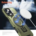 Shield Hollow Frame Holder MagSafe Phone Case, For iPhone 12 / 12 Pro, For iPhone 12 Pro Max - Image 4