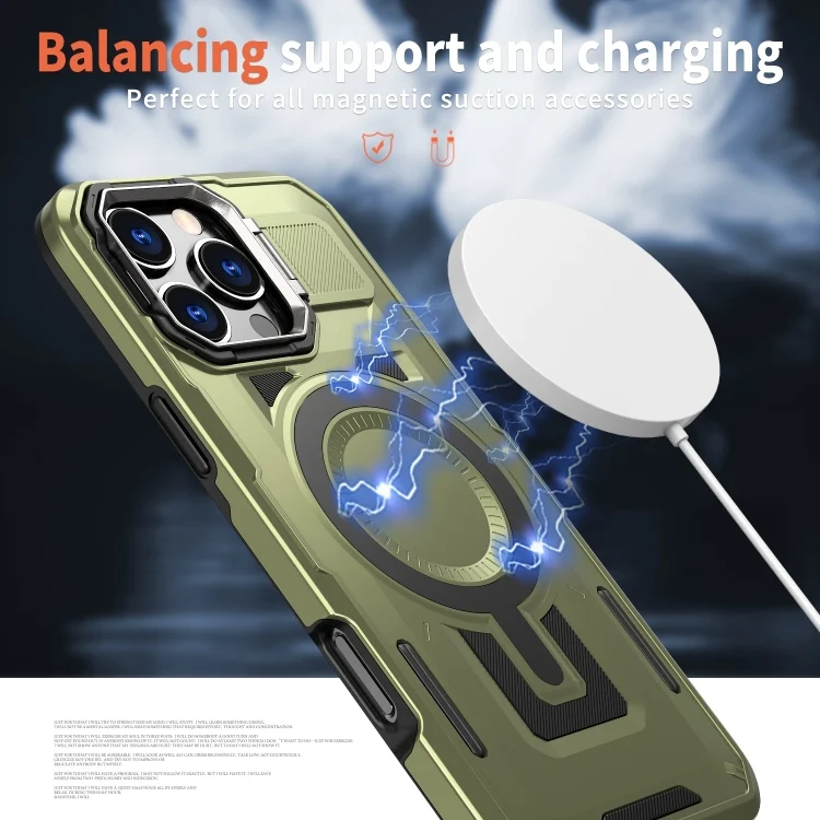 EDA007306615A_3.webp Shield Hollow Frame Holder MagSafe Phone Case, For iPhone 12 / 12 Pro, For iPhone 12 Pro Max - Image 4