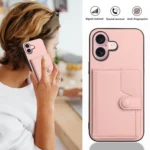 Button Card Bag RFID Anti-theft Phone Case, For iPhone 16, For iPhone 15 Pro Max, For iPhone 15 Pro - Image 7