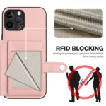 Button Card Bag RFID Anti-theft Phone Case, For iPhone 12 Pro Max, For iPhone 12 Pro, For iPhone 12 mini - Image 3