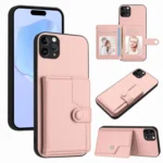 Button Card Bag RFID Anti-theft Phone Case, For iPhone 11 Pro Max, For iPhone 11, For iPhone 11 Pro