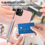 Button Card Bag RFID Anti-theft Phone Case, For iPhone 11 Pro Max, For iPhone 11, For iPhone 11 Pro - Image 5