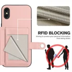 Button Card Bag RFID Anti-theft Phone Case, For iPhone XS / X, For iPhone XR, For iPhone XS Max - Image 3