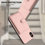 Button Card Bag RFID Anti-theft Phone Case, For iPhone XS / X, For iPhone XR, For iPhone XS Max - Image 4