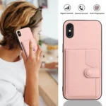 Button Card Bag RFID Anti-theft Phone Case, For iPhone XS / X, For iPhone XR, For iPhone XS Max - Image 7