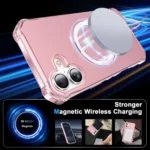 Solid Color Wave MagSafe Holder Phone Case, For iPhone 16 - Image 2