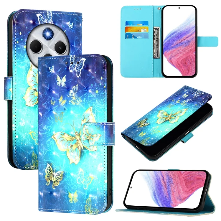 3D Painting Horizontal Flip Leather Phone Case, For Redmi 14C 4G, For Redmi K70 Ultra 5G Global